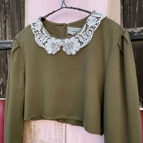 80’S LACE COLOR SHORT TOPS [S-3763]