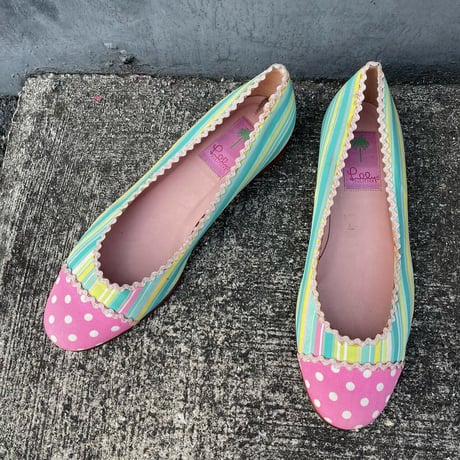 " Lilly Pulitzer" DESIGN FLAT SHOES 25.5㎝ [S-4317]
