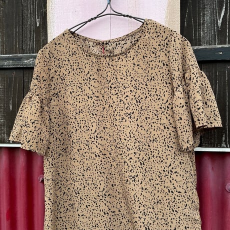 ANIMAL FRILL DESIGN BLOUSE [S-6520]