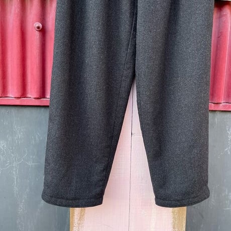 DARK GRAY WOOL TUCK SLACKS [S-0457]