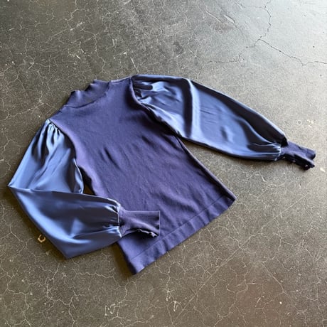 SATIN SLEEVE KNIT [S-1529]