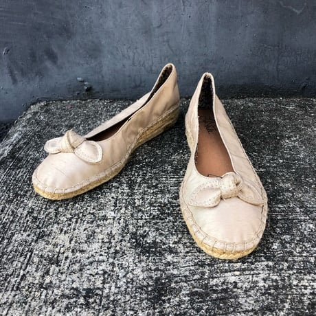 RIBBON FLAT SHOES 24.5cm [S-4389]