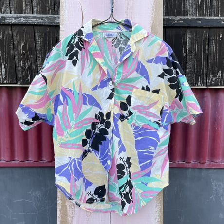 80’S COTTON HAWAIIAN SHIRT [S-2399]