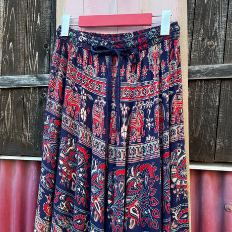 BIRD ETHNIC LONG SKIRT [S-7415]