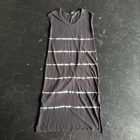 DYED BORDER COTTON DRESS [S-4375]