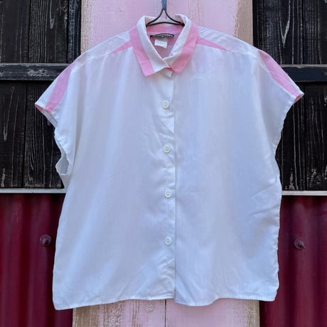 80'S BORDER DESIGN SHORT SHIRT [S-2380]