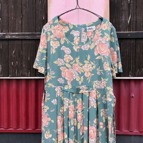 80’S FLOWER LONG DRESS [S-3008]