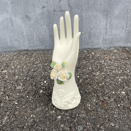 HAND＆FLOWER MOTIF CERAMIC OBJECT [S-4489]