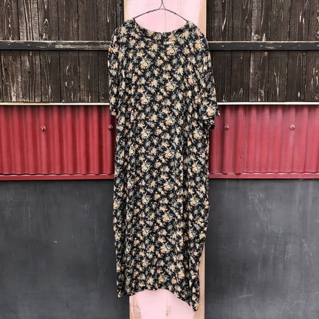 FLOWER PRINT RAYON DRESS [S-1904]