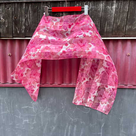 PINK FLOWER SCARF [S-1833]