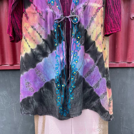 INDIA EMBROIDERY DYED GOWN [S-2446]