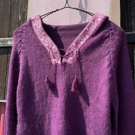 HOODED MEXICAN KNIT [S-8035]