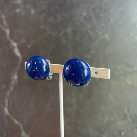 NAVY MINI CIRCLE EARRING[S-2146]