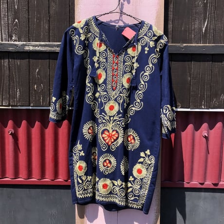 70’S AFGHAN EMBROIDERY SHIRT [S-1088]