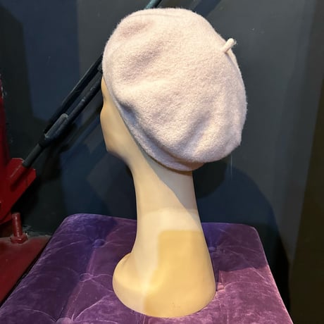 SMOKE PINK WOOL BERET [S-8143]