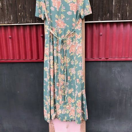 80’S FLOWER LONG DRESS [S-3008]