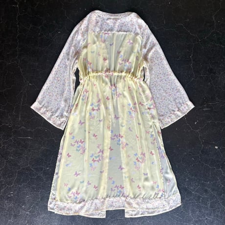 FLOWER×BUTTERFLY SHEER LONG GOWN [S-3843]