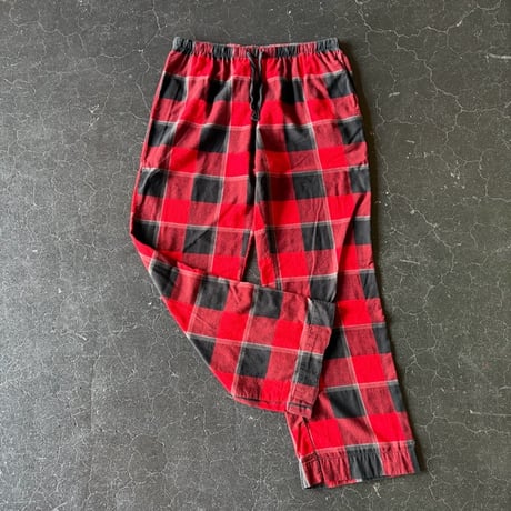 CHECK COTTON EASY PANTS [S-3973]