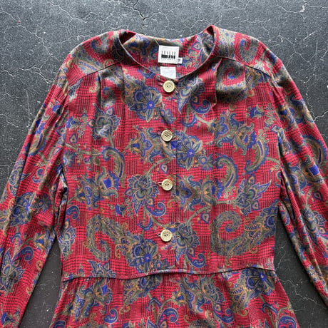 90’S  PATTERN DRESS [S-2938]