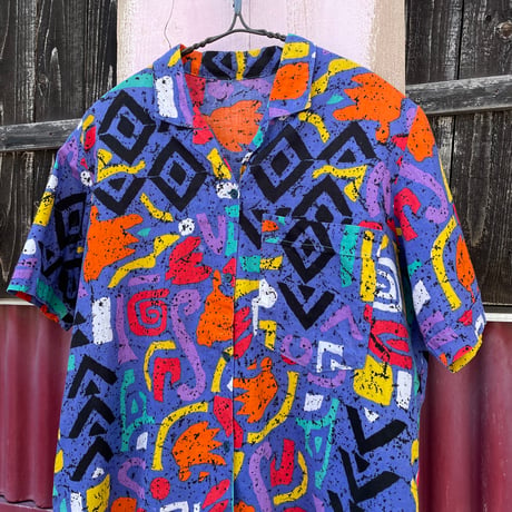 COTTON PATTERN S/S SHIRT [S-6720]