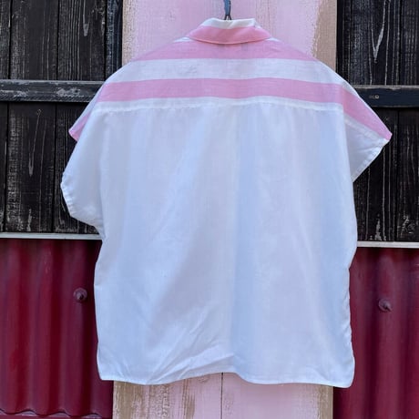80'S BORDER DESIGN SHORT SHIRT [S-2380]