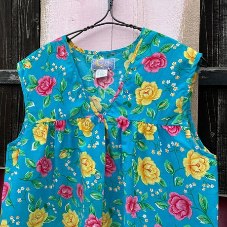 90’S FLOWER SMOCK VEST [S-3518]
