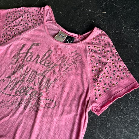 "Harley Davidson" STUDS TEE [S-4417]