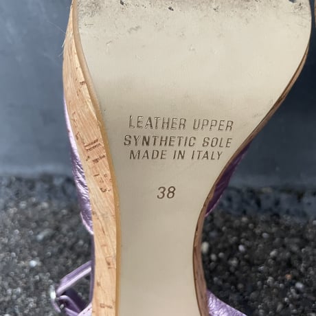 EMBROIDERY LEATHER STRAP SANDAL 24.0cm [S-6437]