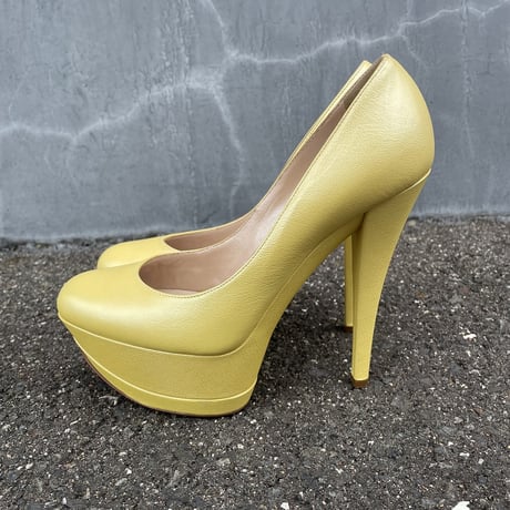 LEATHER PUMPS 25.5cm [S-2559]