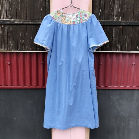 70’S EMBROIDERY POCKET DRESS [S-1020]