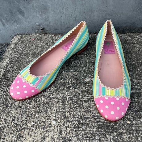 " Lilly Pulitzer" DESIGN FLAT SHOES 25.5㎝ [S-4317]