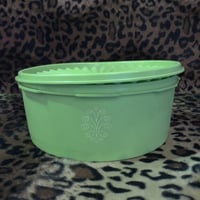 70's "TUPPERWARE" GREEN CANISTER [J-205]