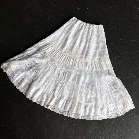 LACE TIERED LONG SKIRT [S-4403]