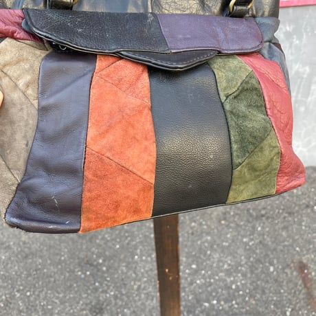 80’S PATCHWORK LEATHER BAG [S-2214]