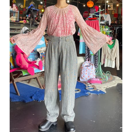 FLARE SLEEVE LACE TOPS [S-4341]