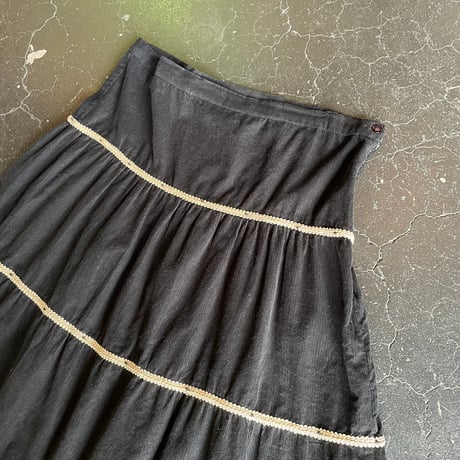 CORDUROY TIERED SKIRT [S-1657]