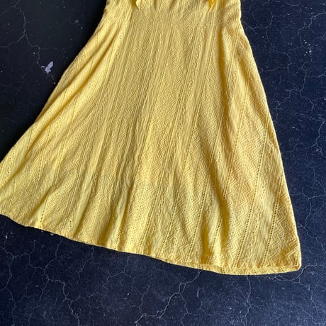 LACE FRILL COTTON DRESS [S-4174]