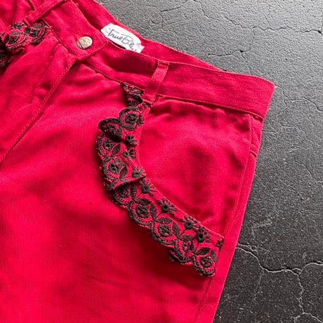 80'S LACE POCKET DENIM PANTS [S-1797]