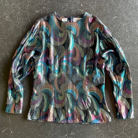 80’S GLITTER SHEER BLOUSE [S-1423]