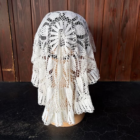 VINTAGE CROCHET LACE CAP [S-4135]