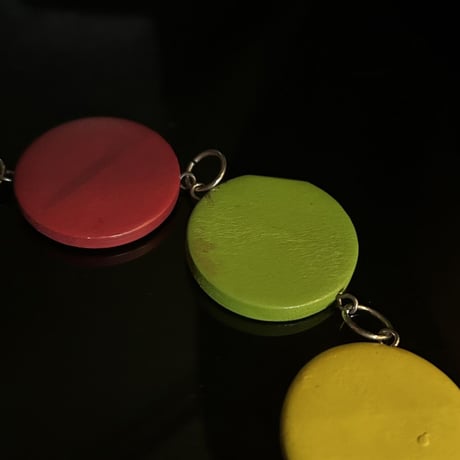 COLORFUL WOOD NECKLACE [S-4511]