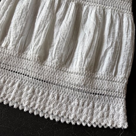 COTTON LACE BARE DRESS [S-3984]