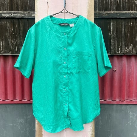 NO-COLLAR SATIN SHIRT [S-2533]
