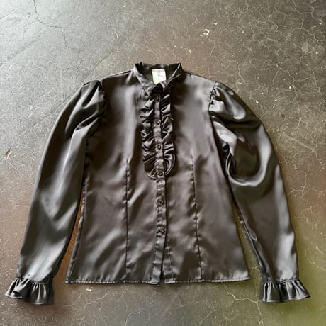 70-80’S FRILL PUFFSLEEVE BLOUSE [S-4230]