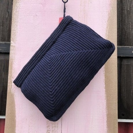 50'S NAVY CROCHET CLUTCH BAG [HP-0047]