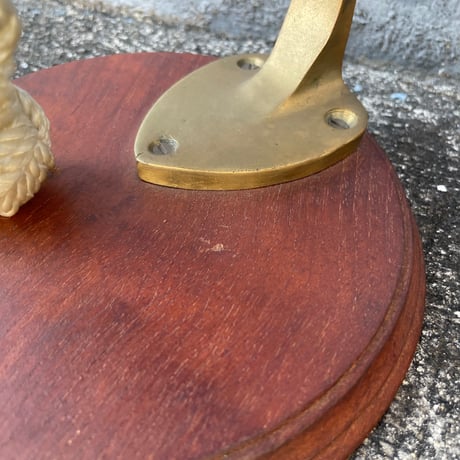 vintage COPPER&WOOD STAND BELLE [J-073]