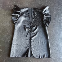 80’S FLOWER SATIN GOWN [S-3266]