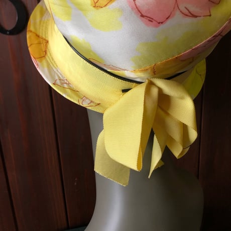 60’S FLOWER DESIGN HAT [HP-0396]