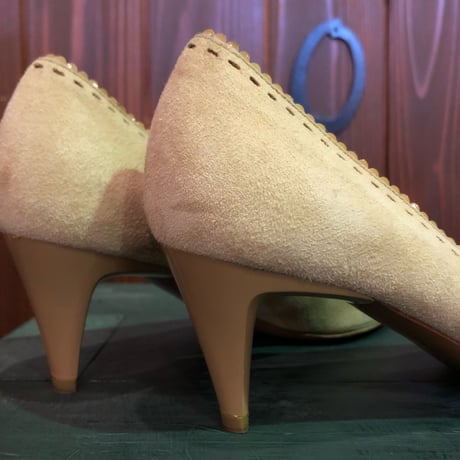 "SALVATORE FERRAGAMO" DESIGN PUMPS 22.5cm [S-3240]