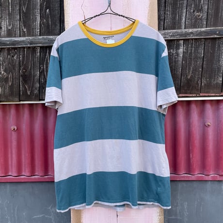 BORDER COTTON T-SHIRT [S-0010]